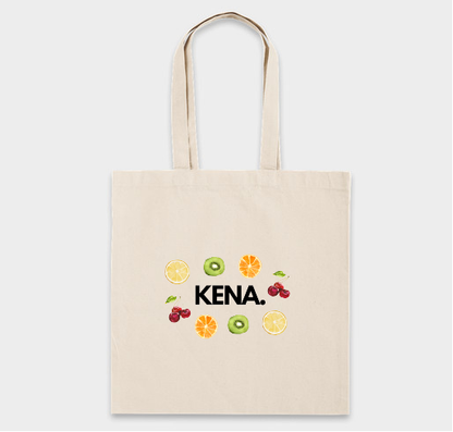 Fruit Pattern Logo Tote